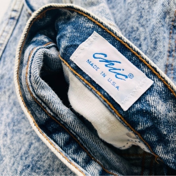 CHIC USA Acid Washed High Waisted Mom Jeans 14 - Picture 8 of 11